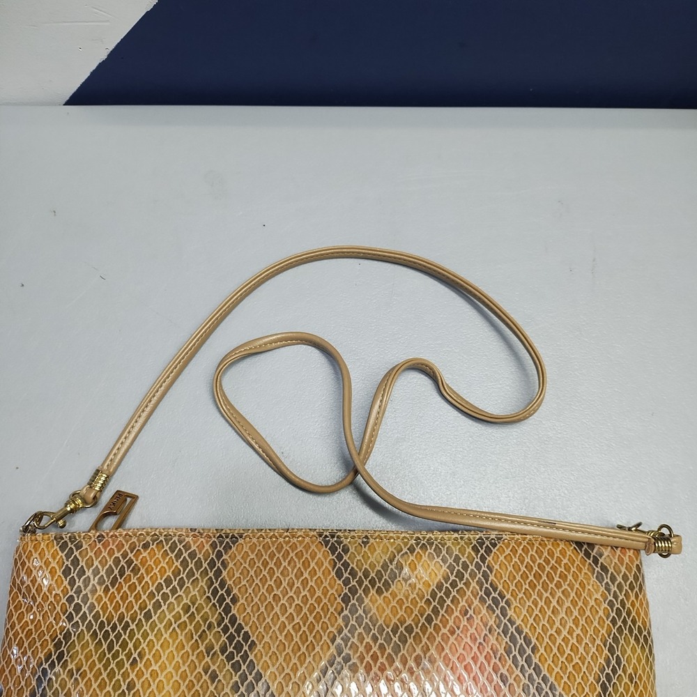 Bags By Pinky Crossbody Bag Womens Multi Snakeskin Leather Detachable Strap - Picture 4 of 8